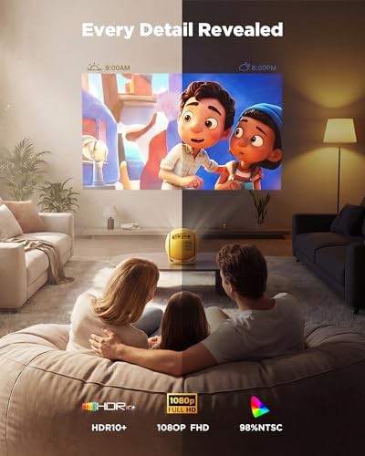 Yellow ultra short throw smart projector — photo 3