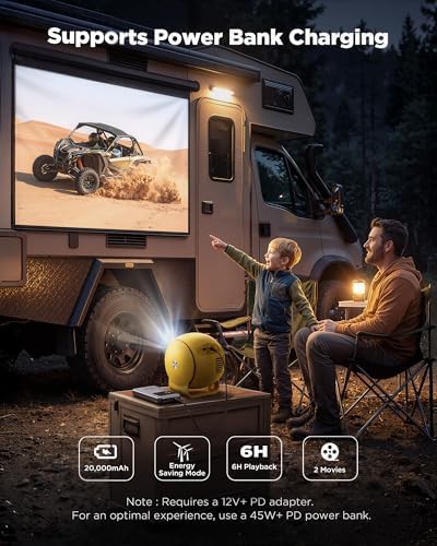 Yellow ultra short throw smart projector — photo 4