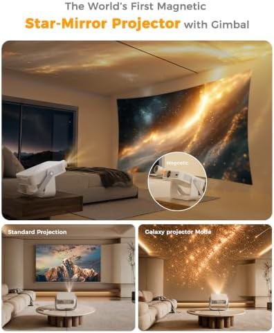 White smart projector with magnetic filter — photo 4