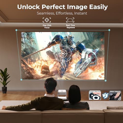 Google TV projector with rotatable stand — photo 5