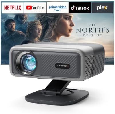 Silver grey projector with 60W Dolby audio