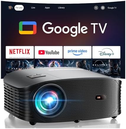 Mini projector with licensed Google TV
