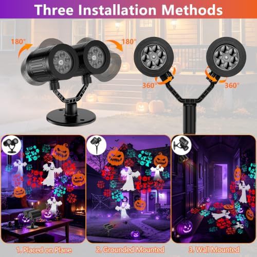 Outdoor dynamic Halloween projector with timer — photo 5