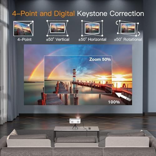 Outdoor movie projector with auto keystone correction — photo 5