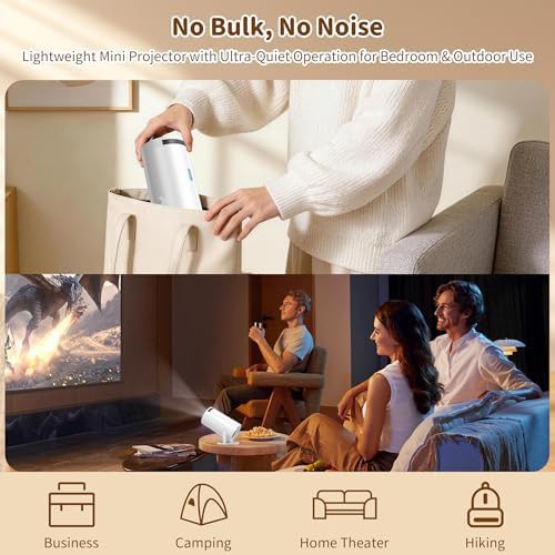 Rotatable mini projector with carrying case — photo 4