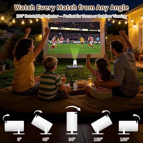 Rotatable mini projector with carrying case — photo 5