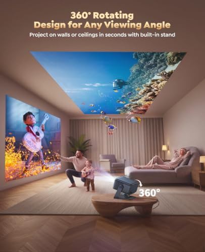 Google TV projector with 360 degree stand — photo 3