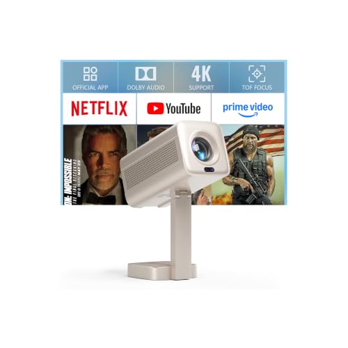 [Officially-Licensed APP & 3000ANSI] Mini Projector with WiFi and