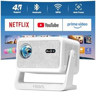 High brightness white smart projector with stand