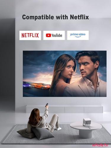 High brightness white smart projector with stand — photo 4