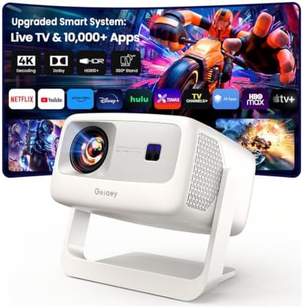 White short throw outdoor projector