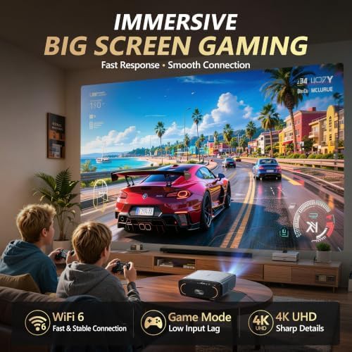 Smart Google TV projector with dual speakers — photo 5